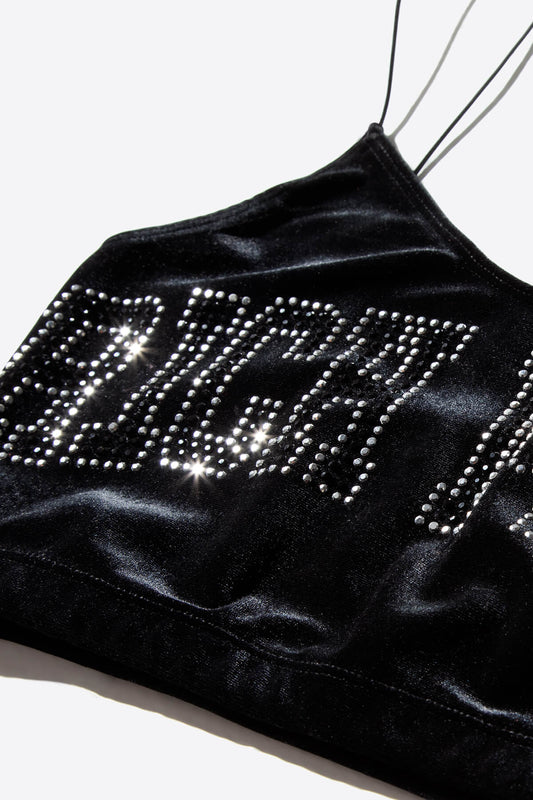 Rhinestone Crop Top - RICH MESS