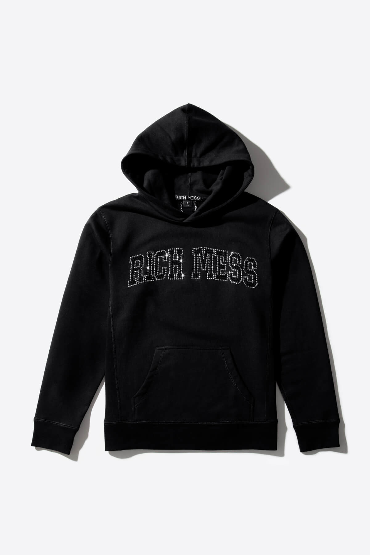Rhinestone Hooded Sweatshirt - RICH MESS