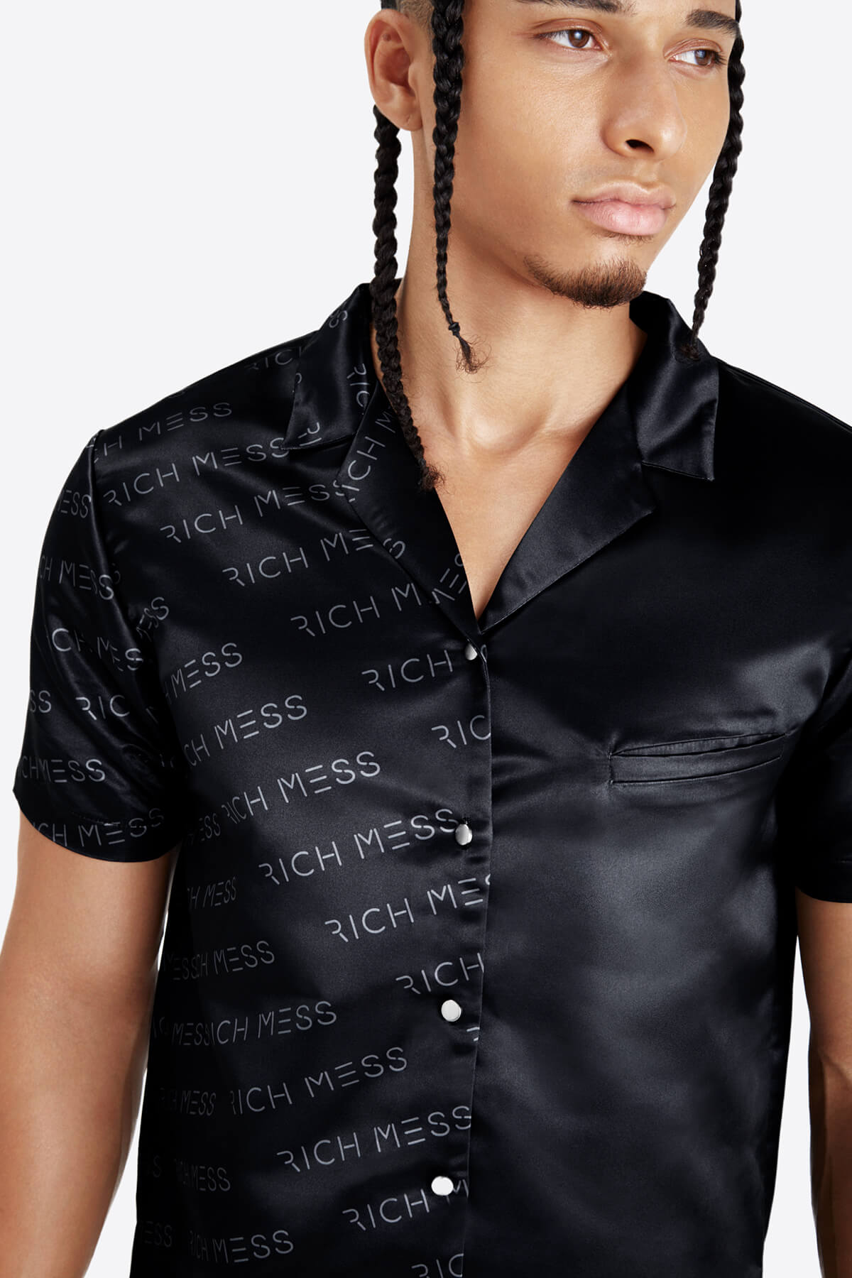 Bowling Shirt In Black - RICH MESS