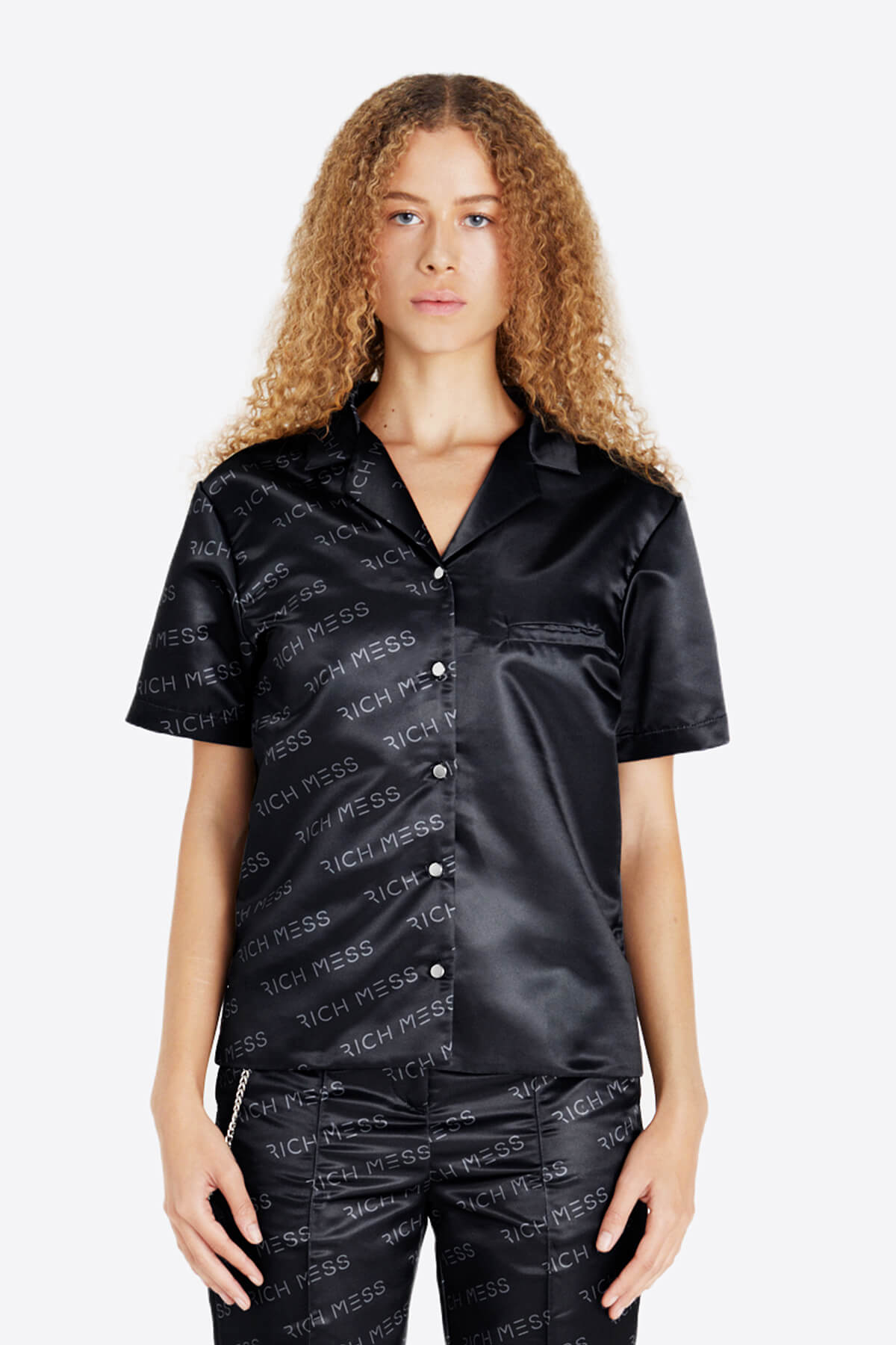 Bowling Shirt In Black - RICH MESS