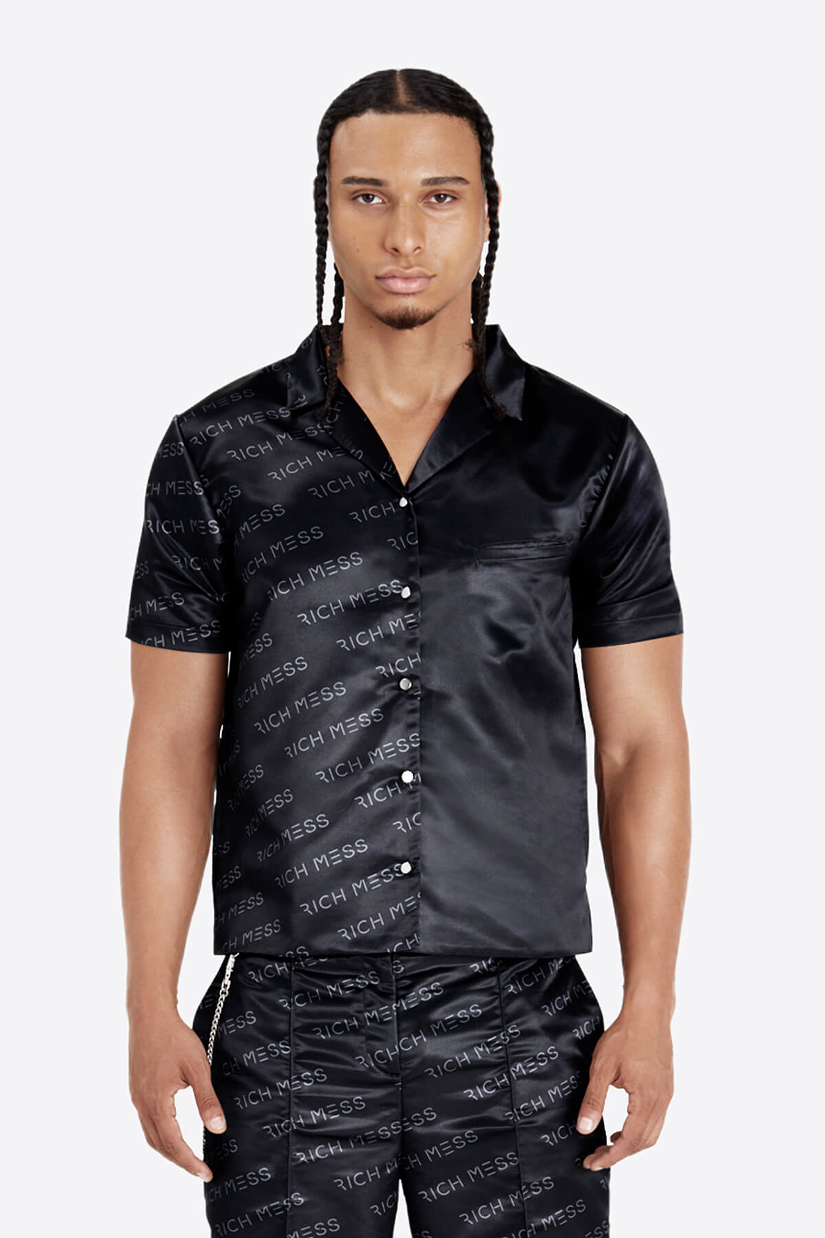 Bowling Shirt In Black - RICH MESS