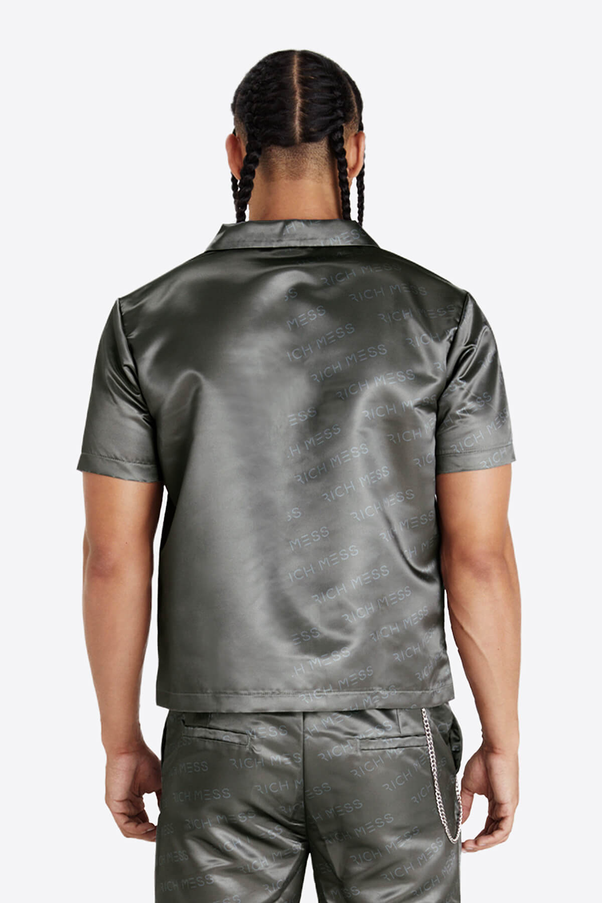Bowling Shirt In Chrome - RICH MESS