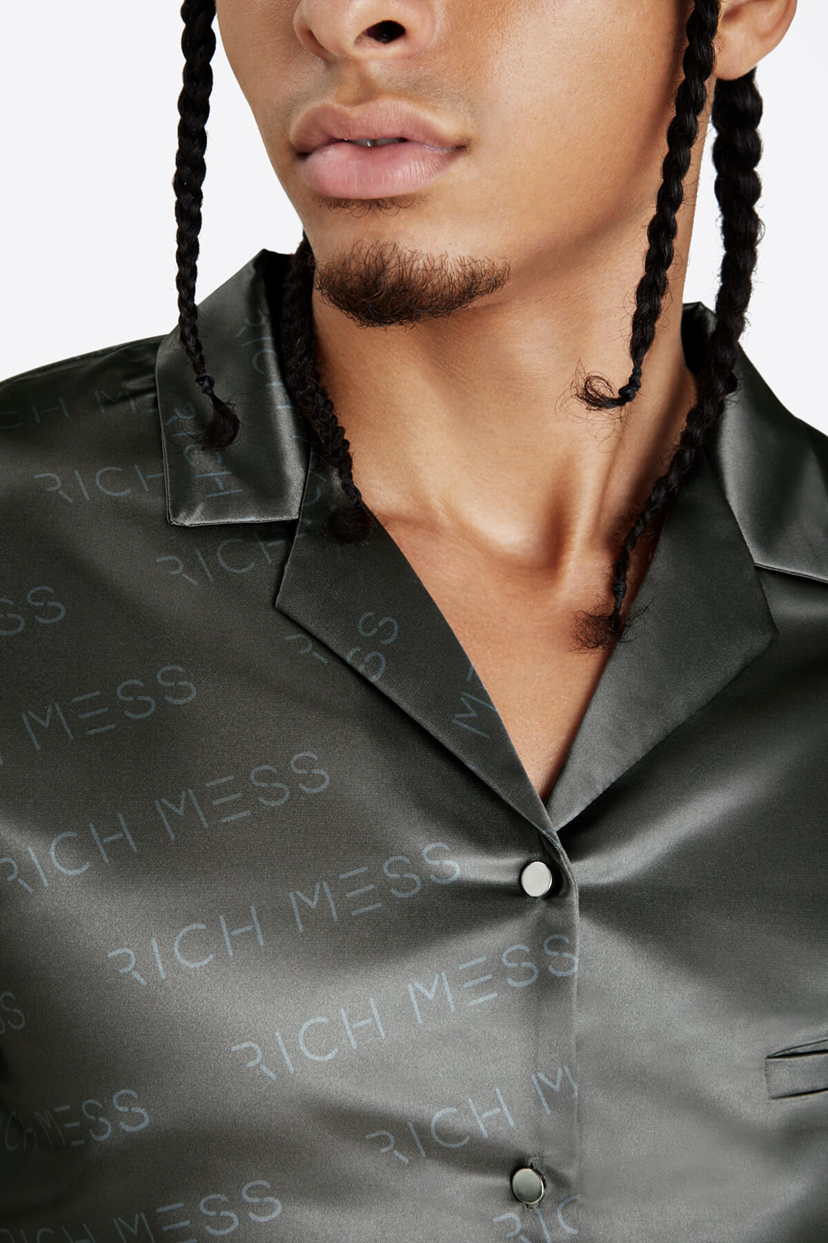 Bowling Shirt In Chrome - RICH MESS