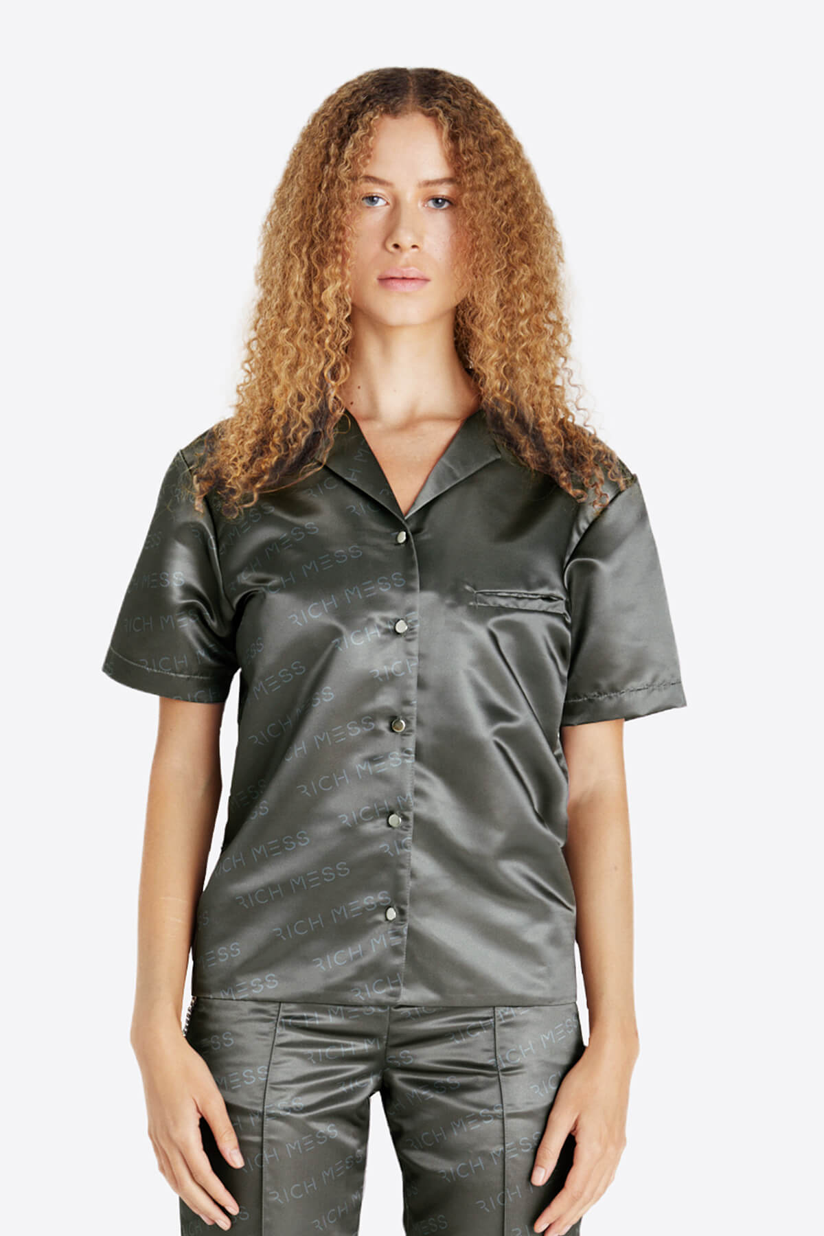Bowling Shirt In Chrome - RICH MESS