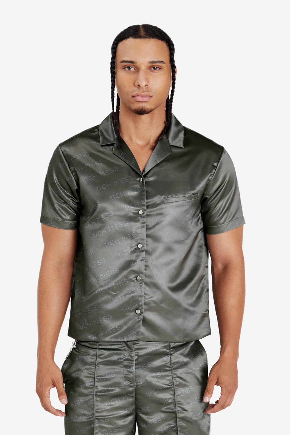 Bowling Shirt In Chrome - RICH MESS