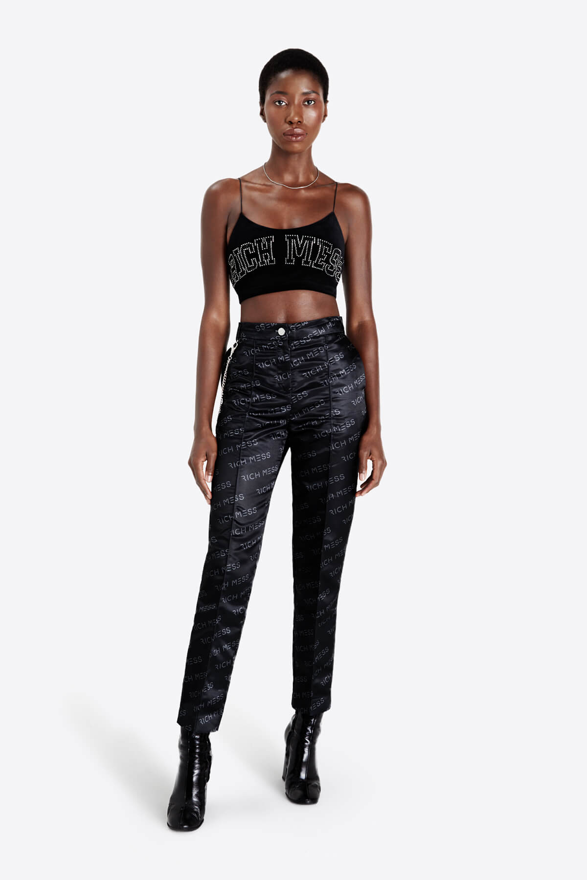 Cigarette Pant In Black - RICH MESS