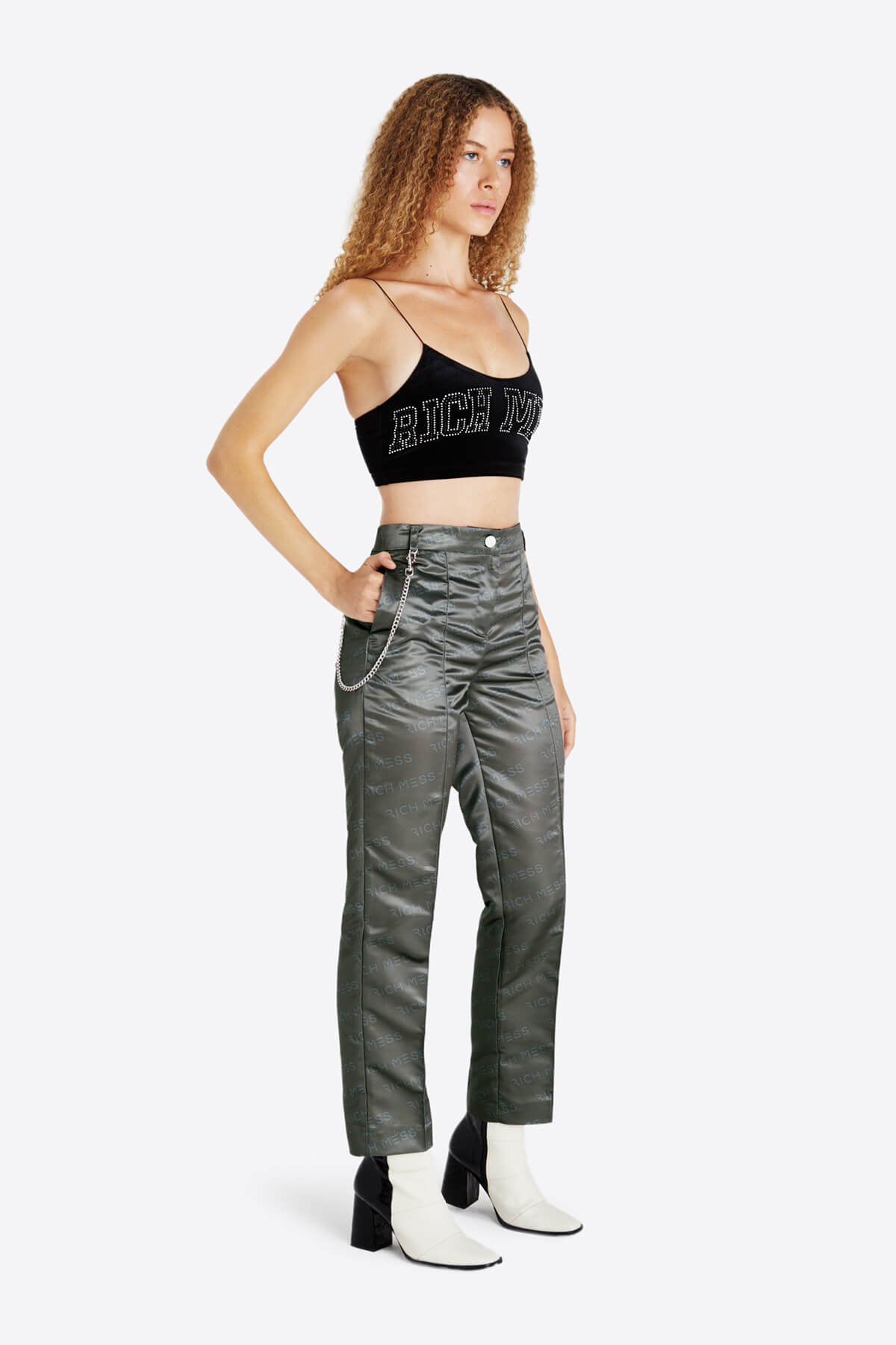 Cigarette Pant In Chrome - RICH MESS
