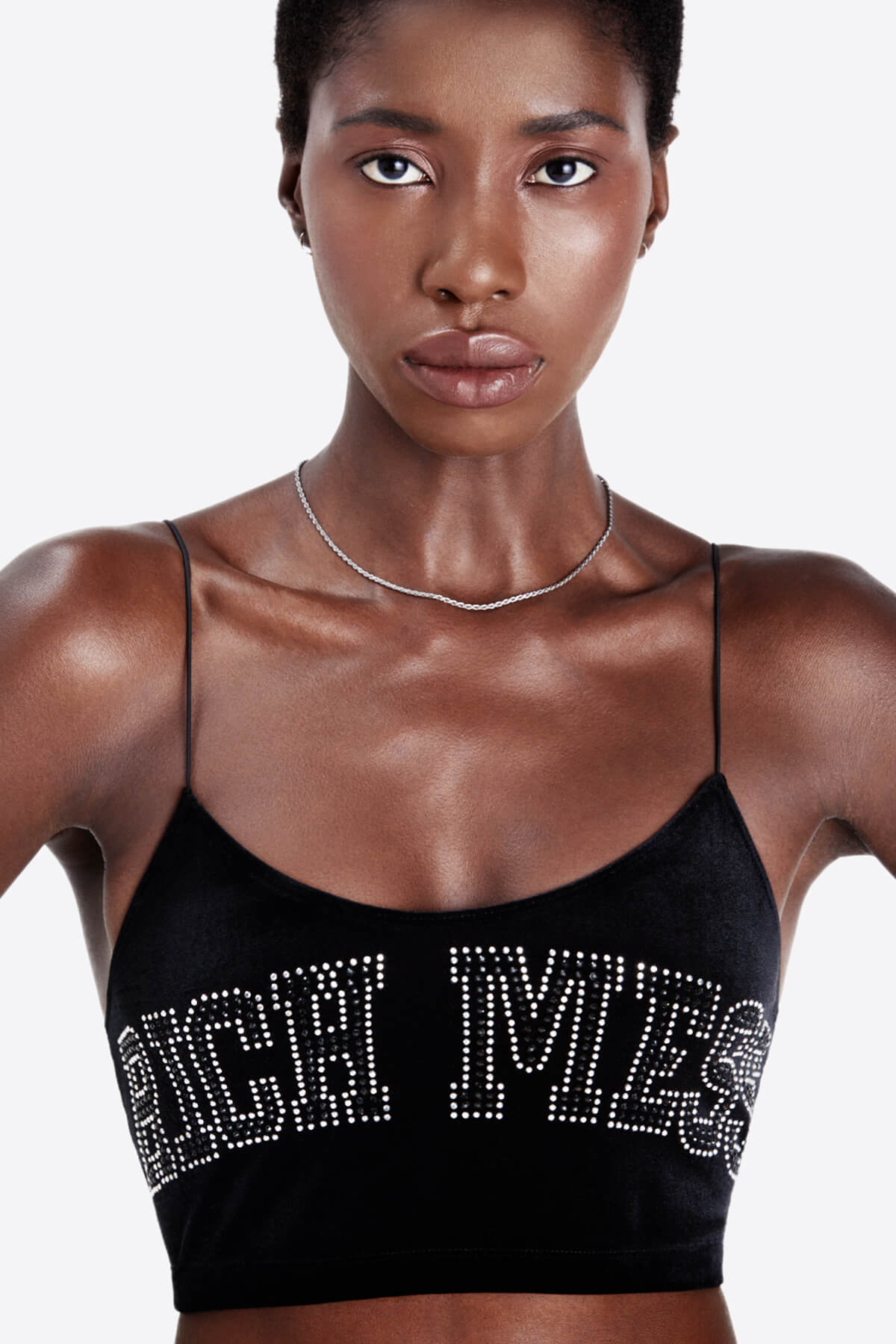 Rhinestone Crop Top - RICH MESS